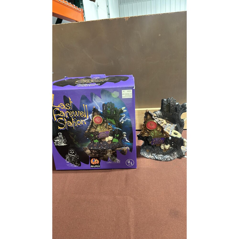 Collins International Last Farewell  Halloween Light Porcelain Ceramic House